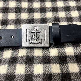 Ceinture cuir et boucle croix de Camargue