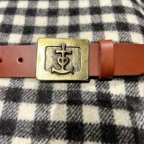 Ceinture cuir et boucle croix de Camargue